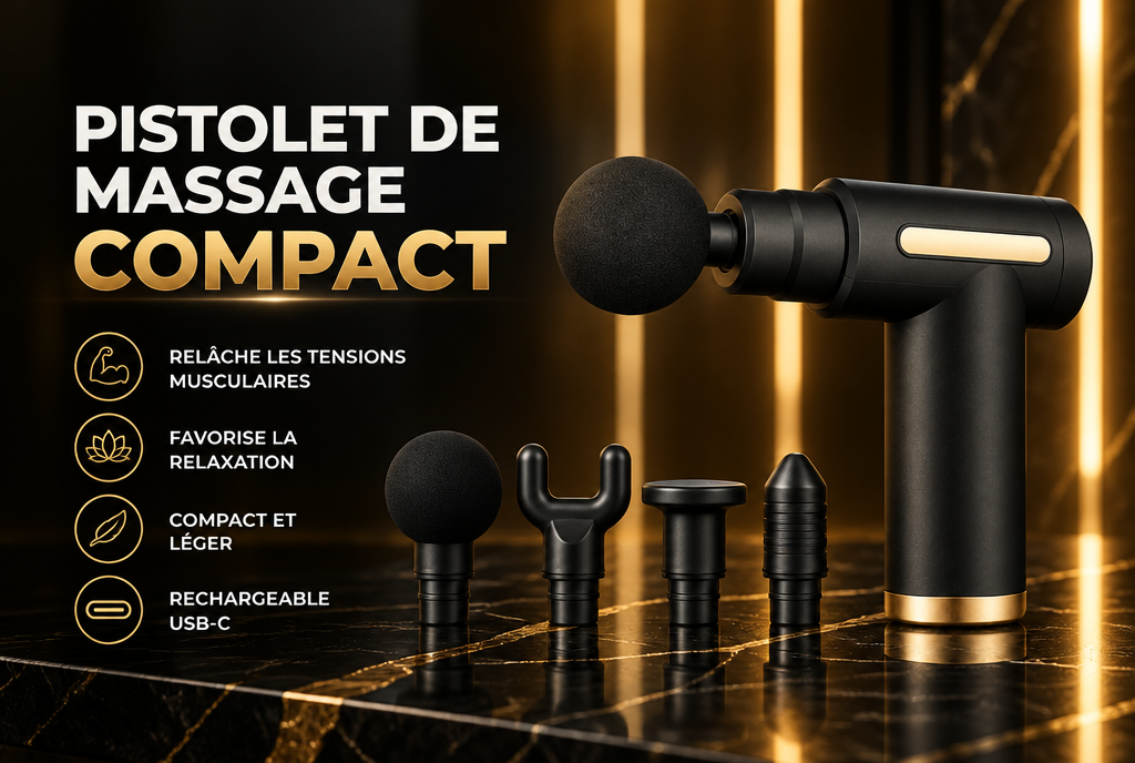 Mini pistolet de massage compact – relâche les tensions musculaires