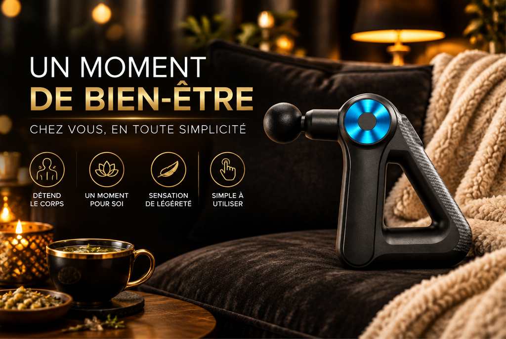 Un moment de bien-être chez vous avec le pistolet de massage